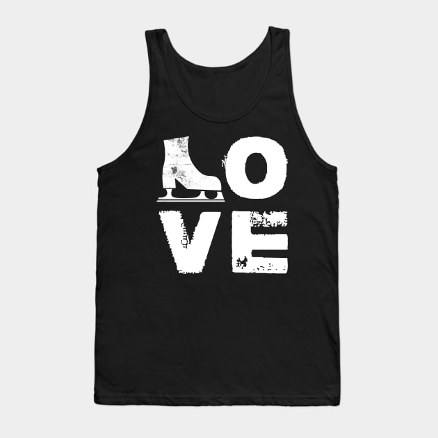 Love Ice Skating Vintage Tank Top by Imutobi